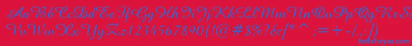 フォントAmazeNormal – 赤い背景に青い文字
