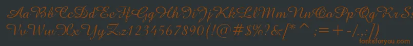 AmazeNormal Font – Brown Fonts on Black Background