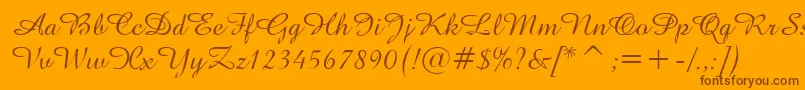AmazeNormal Font – Brown Fonts on Orange Background