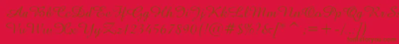 AmazeNormal Font – Brown Fonts on Red Background