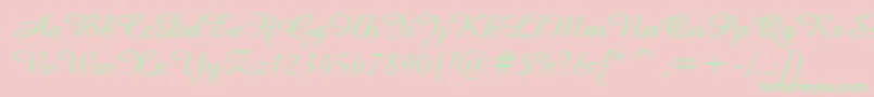 AmazeNormal Font – Green Fonts on Pink Background