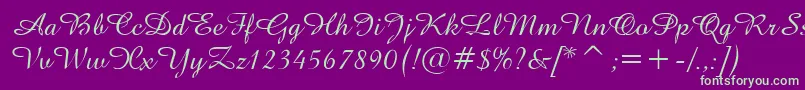 AmazeNormal Font – Green Fonts on Purple Background