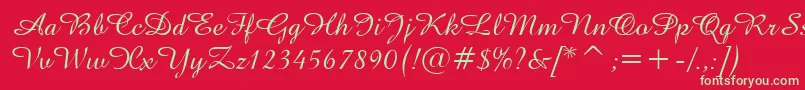 AmazeNormal Font – Green Fonts on Red Background