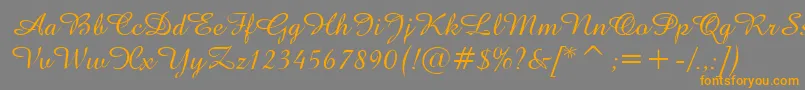 AmazeNormal Font – Orange Fonts on Gray Background