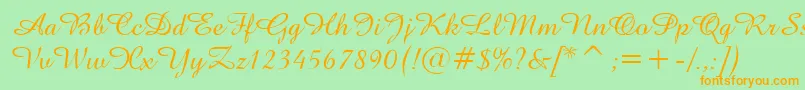 AmazeNormal Font – Orange Fonts on Green Background