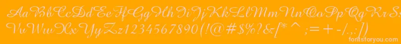 AmazeNormal Font – Pink Fonts on Orange Background