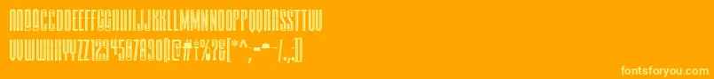 DeliriumNeonNcv Font – Yellow Fonts on Orange Background