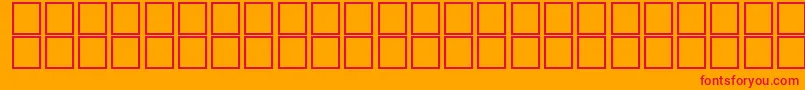 McsMamlokyEUNormal. Font – Red Fonts on Orange Background
