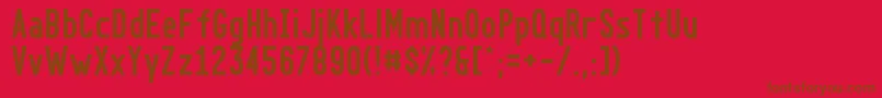 Go-fontti – ruskeat fontit punaisella taustalla