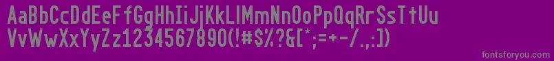 Fonte Go – fontes cinzas em um fundo violeta