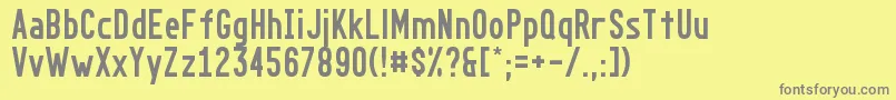 フォントGo – 黄色の背景に灰色の文字