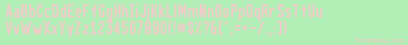 Go Font – Pink Fonts on Green Background