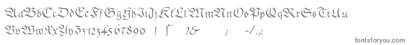 フォントGingkofraktur – 白い背景に灰色の文字