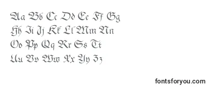 Überblick über die Schriftart Gingkofraktur