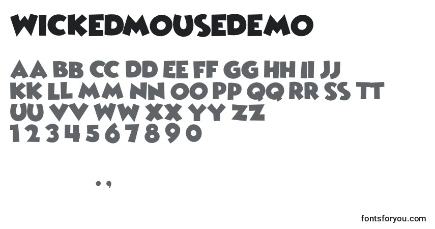 WickedMouseDemoフォント–アルファベット、数字、特殊文字