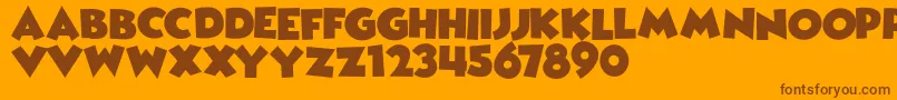 WickedMouseDemo Font – Brown Fonts on Orange Background