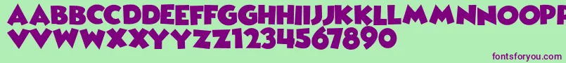 WickedMouseDemo Font – Purple Fonts on Green Background