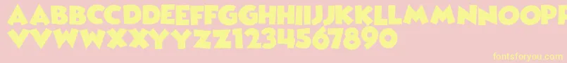WickedMouseDemo Font – Yellow Fonts on Pink Background