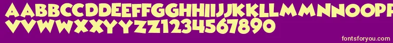 WickedMouseDemo Font – Yellow Fonts on Purple Background