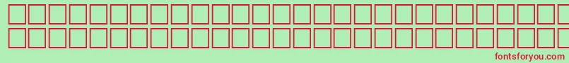 DadaismRegular-fontti – punaiset fontit vihreällä taustalla