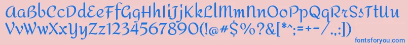 AmitaRegular Font – Blue Fonts on Pink Background