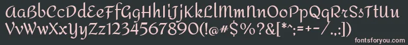 AmitaRegular Font – Pink Fonts on Black Background