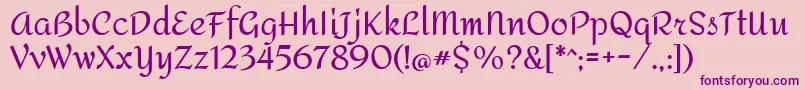 AmitaRegular Font – Purple Fonts on Pink Background