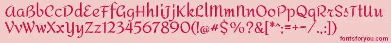 AmitaRegular Font – Red Fonts on Pink Background