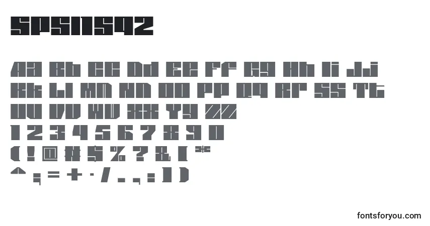 A fonte Spsl1sq2 – alfabeto, números, caracteres especiais