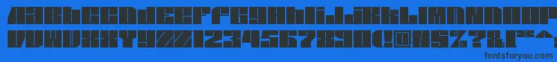 Шрифт Spsl1sq2 – чёрные шрифты на синем фоне