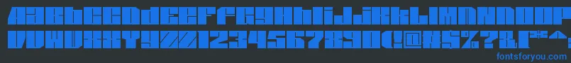フォントSpsl1sq2 – 黒い背景に青い文字