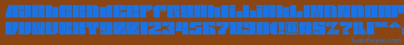 Spsl1sq2-fontti – siniset fontit ruskealla taustalla