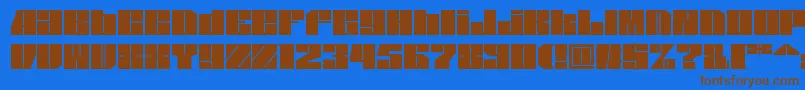 Шрифт Spsl1sq2 – коричневые шрифты на синем фоне