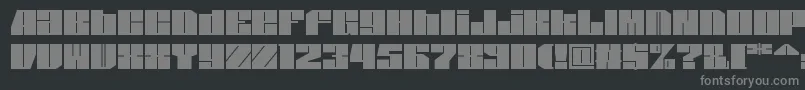 フォントSpsl1sq2 – 黒い背景に灰色の文字