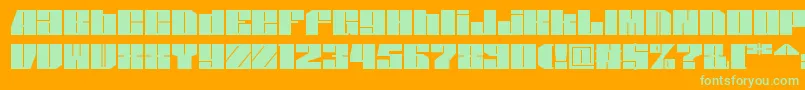 Spsl1sq2 Font – Green Fonts on Orange Background