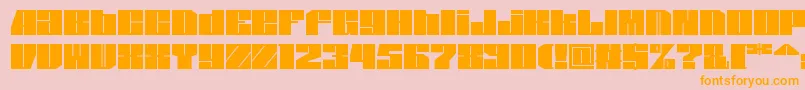 Spsl1sq2 Font – Orange Fonts on Pink Background