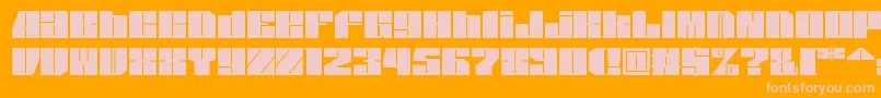 Spsl1sq2 Font – Pink Fonts on Orange Background