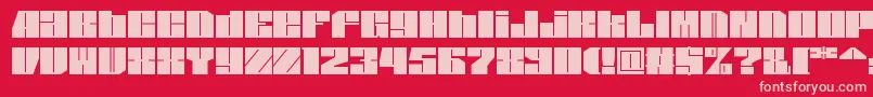 Spsl1sq2 Font – Pink Fonts on Red Background