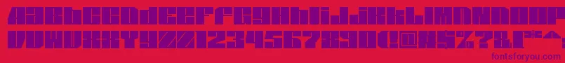 Spsl1sq2-Schriftart – Violette Schriften auf rotem Hintergrund