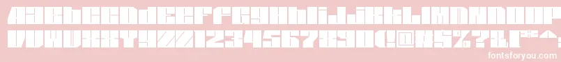 Spsl1sq2-Schriftart – Weiße Schriften auf rosa Hintergrund