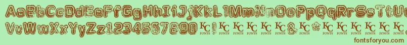 Fadedmemorydemo Font – Brown Fonts on Green Background