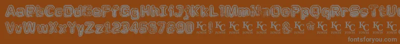 Więcej informacji o czcionce Fadedmemorydemo Czcionka Fadedmemorydemo – szare czcionki na brązowym tle