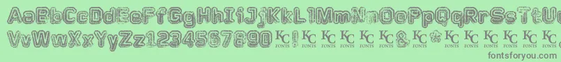 Fadedmemorydemo Font – Gray Fonts on Green Background