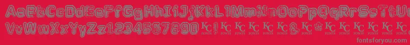Fadedmemorydemo Font – Gray Fonts on Red Background