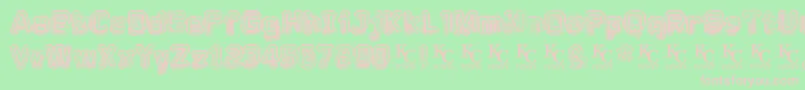 Fadedmemorydemo-fontti – vaaleanpunaiset fontit vihreällä taustalla