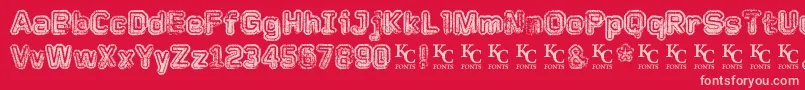 Fadedmemorydemo Font – Pink Fonts on Red Background