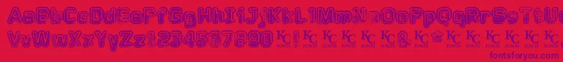 Fadedmemorydemo Font – Purple Fonts on Red Background