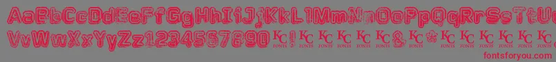 Fadedmemorydemo Font – Red Fonts on Gray Background