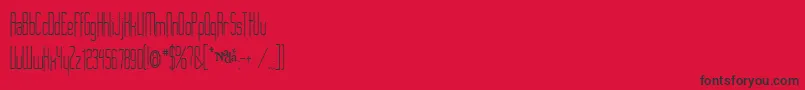 Longcoolwoman Font – Black Fonts on Red Background