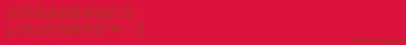 Longcoolwoman Font – Brown Fonts on Red Background